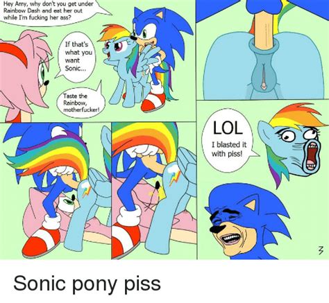hey amy why don t you get under rainbow dash and eat her out while i m fucking her ass if that