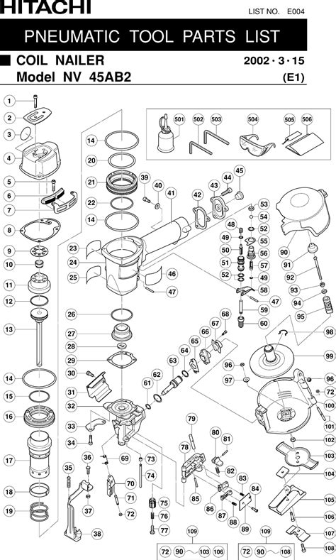 hitachi nail gun parts diagram general wiring diagram