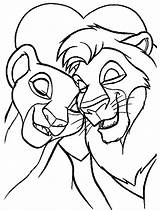 Simba Nala Coloriage Disney Imprimer Colorier sketch template
