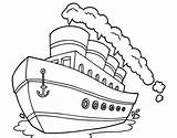Ship Paquebot Cruise Coloring Transportation Pages Printable Coloriage Colorier Kb sketch template