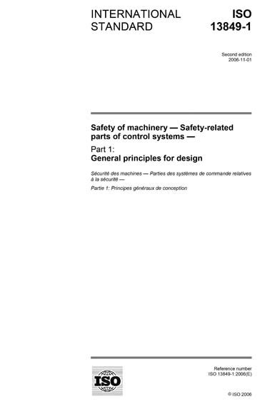 iso   safety  machinery safety related parts  control systems part