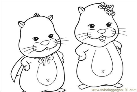 coloring pages zhu zhu pets  cartoons   printable