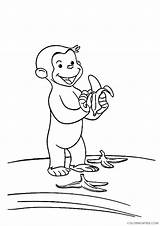 Coloring Monkey Pages Curious George Coloring4free Colouring Related Posts sketch template