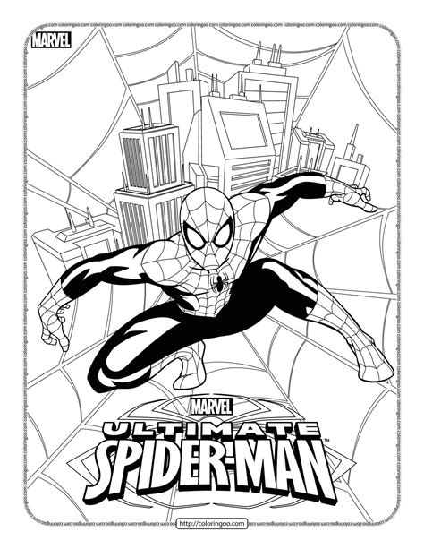 marvel ultimate spider man coloring pages   spiderman coloring