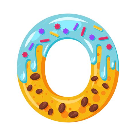 premium vector donut cartoon  letter vector illustration biscuit