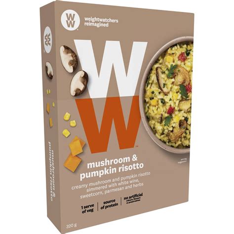 Weight Watchers Classic Mushroom And Pumpkin Risotto 320g Woolworths