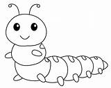 Caterpillar Coloring Pages Cute Print Rocks sketch template