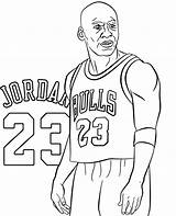 Jordan Michael Coloring Pages Jersey Nba Player Template sketch template
