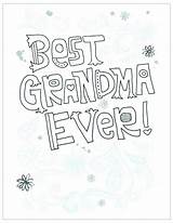 Grandma Birthday Coloring Happy Pages Card Printable Getcolorings Color Grand Getdrawings sketch template