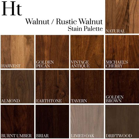 walnut rustic walnut stain palette staining wood dark wood stain