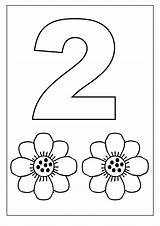 Color Number Pages Kids Two Via sketch template