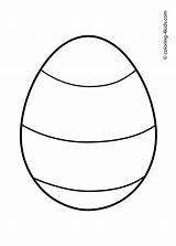 Easter Egg Coloring Pages Colouring Template Kids Eggs Blank Printable Stencil Simple Color Sheet Dinosaur Bunny Clipart Printables Easy Outline sketch template