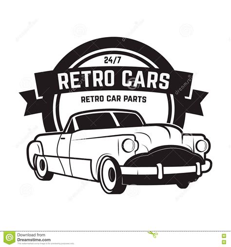 vintage cars sale retro car icon car repair stock vector illustration of drawings t