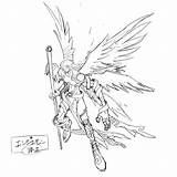 Digimon Angemon Digitize sketch template