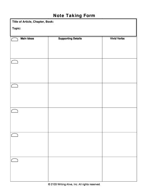 planner note  form