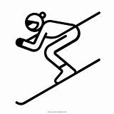 Skifahrer Sciatore Discesa Sciare Skier Print Ultracoloringpages sketch template
