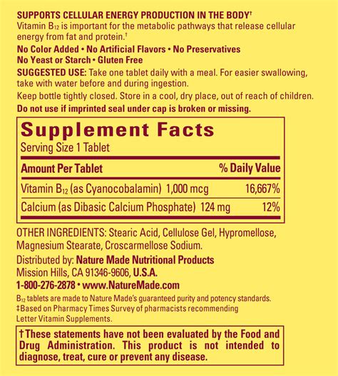 Nature Made Vitamin B12 1000 Mcg Timed Release Tablets