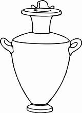 Vase Greek Outline Clip Clipart Templates Vases sketch template