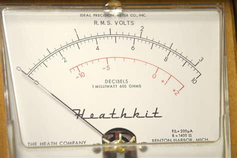 heathkit vintage volt meter   rms volts  ohms replacement meter nib surplus