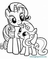 Coloring Pages Rarity Pony Getdrawings sketch template