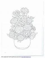 Coloring Flower Dover Pages Floral Choose Board Bouquets Book sketch template