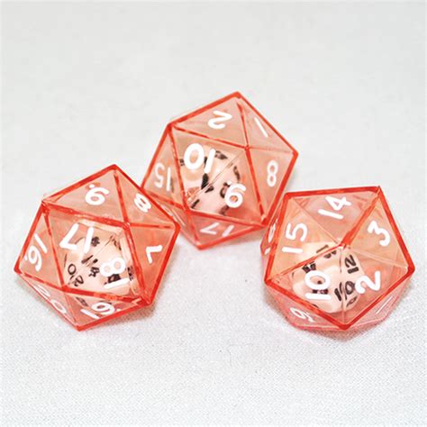 clear double  sided dice game master dice