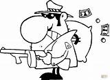 Mafia Pistole Ausmalbild Gangster Nerf Verbrecher sketch template