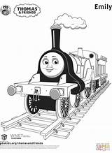Coloring Thomas Emily Friends Train Pages Colouring Printable Sheets Tank Kids Print Books Percy Rocks Characters Printables Drawing Cartoon sketch template