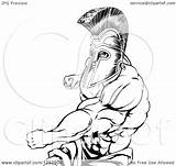 Spartan Warrior Strong Muscular Punching Mascot Illustration Drawing Clipart Royalty Atstockillustration Vector Geo Getdrawings 2021 sketch template