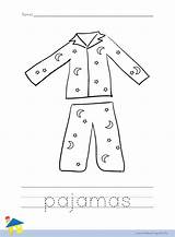 Pajama Pajamas Kids Printable Thelearningsite Pijama Outline Colouring Rhyming Pyjamas Pyjama Pj Colorir Vestiti Colorare sketch template