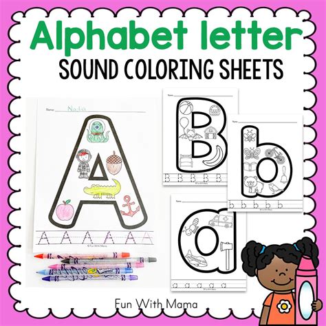 alphabet letter sound coloring pages tracing worksheets fun