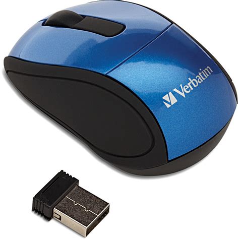 verbatim wireless mini travel mouse blue  bh photo video