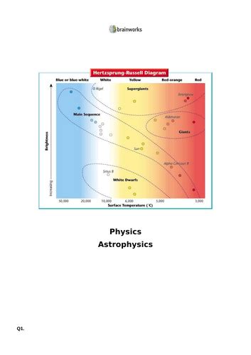 astrophysics  paper questions  answers teaching resources
