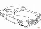 Coloring Rod Lowrider Hot 50s Cars Pages Classic Printable Car Drawing Public Paper Supercoloring sketch template