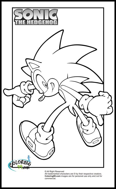 sonic coloring pages team colors