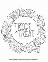 Halloween Coloring Pages Candy Sheets Choose Board Printables Intricate Easy Corn sketch template