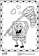 Coloring Spongebob Valentine Heart Pages Valentines Kids Jesus Printable Color Catching Getdrawings Getcolorings Resultado Incredible Colors Team His Print Colorings sketch template