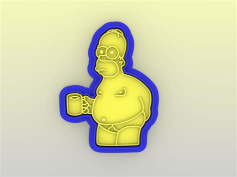 Download Stl File Homer Simpson Cookie Cutter • Design To 3d Print ・ Cults