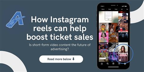 instagram reels   boost ticket sales
