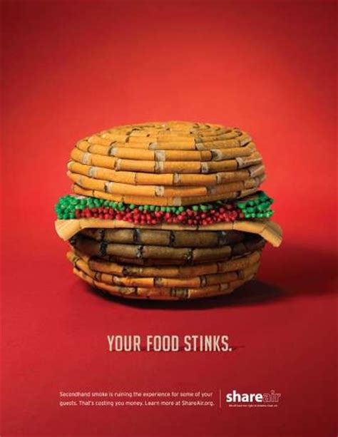 Cigarette Made Food Ads Share Air Campaign