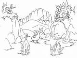 Coloring Pages Cave Llama Drawing Animals Bear Cartoon Mountain Mountains Monkey Caves Bears Clipart Riding Into Printable Bats Waterfalls Books sketch template