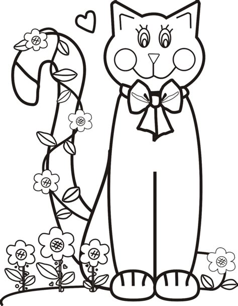 cat  flowers coloring page greatest coloring book colour  sew