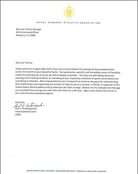 naval academy nomination letter sample
