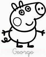 Peppa Pig Coloring George Pages Printable Colouring Library Clipart Template sketch template
