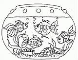 Akwarium Rybami Druku Kolorowanka sketch template