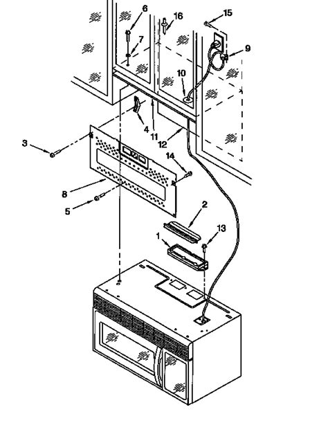 installation diagram parts list  model khmsbbl kitchenaid parts microwave parts