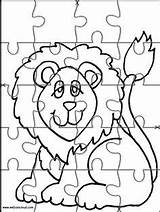 Coloring Jigsaw Puzzle Pages Printable Puzzles Kids Cut Animals Getcolorings Getdrawings Color Colorings sketch template