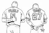 Coloring Baseball Pages Mlb Printable Chicago Cubs Players Sox Drawing Trout Pujols Jersey Bulls Los Angeles Print Red Angels Logo sketch template