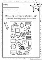 Objects Coloring Everyday Shapes Worksheets Shape 2d Preview sketch template