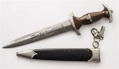 early german  reich sa dagger  double edge steel blade etched alles fur deutschland